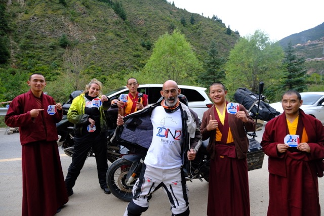 Riders enjoying the mountain view